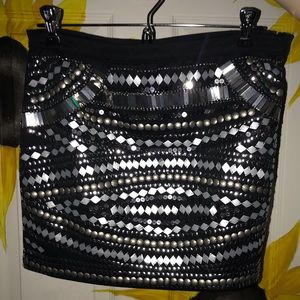 Sequin mini skirt